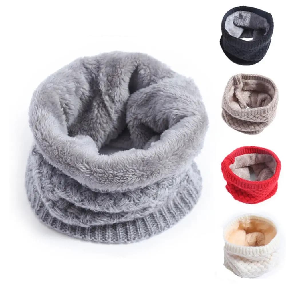 Sciarpa lavorata a maglia Sciarpe al collo Inverno Donna Uomo Pile spesso all'interno Colletto in lana Sciarpa ad anello Sciarpe in maglia elastica Snood