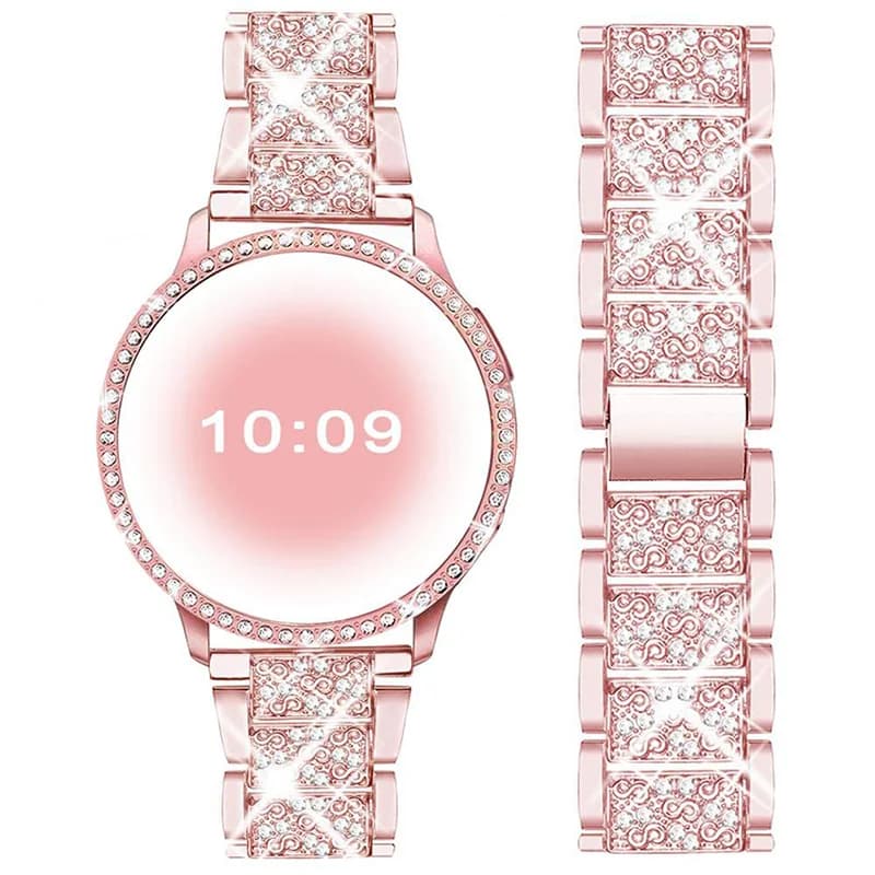 Cinturino con diamanti per Samsung Galaxy Watch 6-7/FE/5/4/Classic/5/pro 40-44mm Cinturino in metallo 20mm 22mm Accessorio per bracciale in acciaio inossidabile