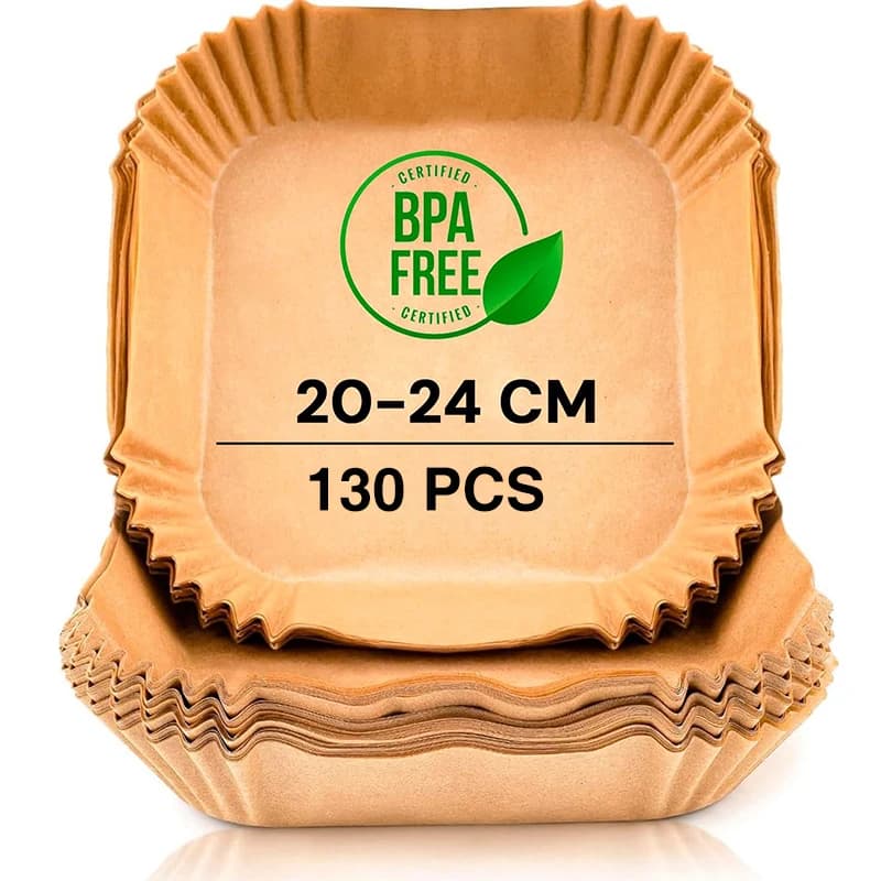 Air Fryer Paper for Conveyors 5'5/6'4 L 20 cm 23 cm XXL Large square disposable air fryer trays accessories