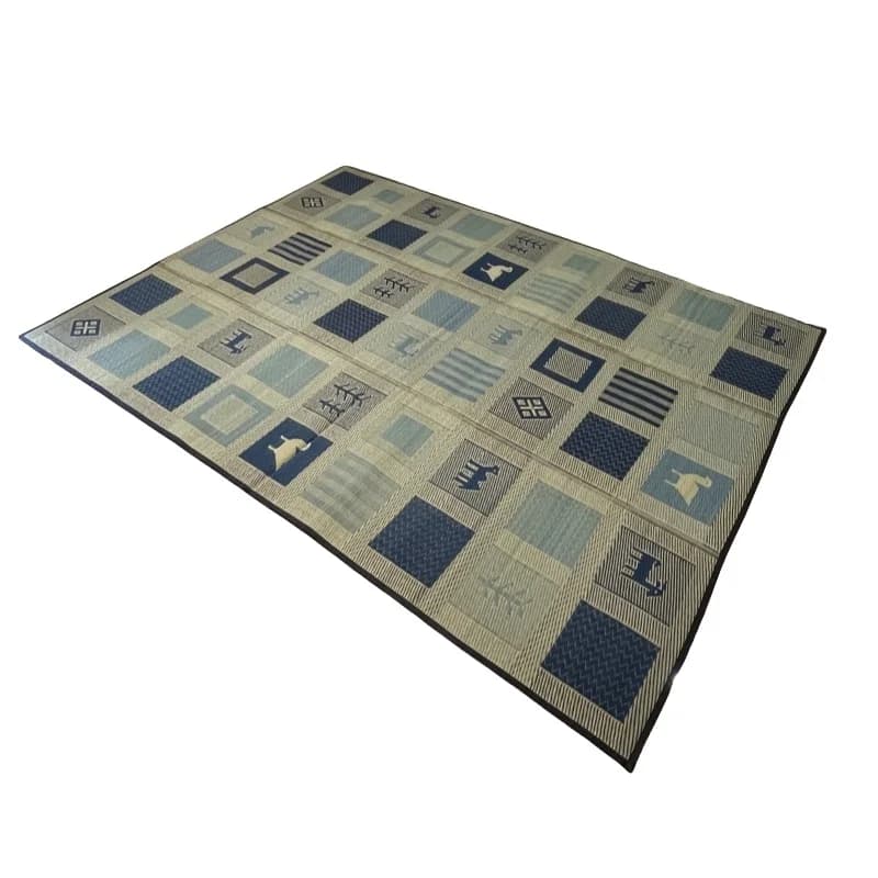 Tappetino Tatami Rettangolare Stile Giapponese per Yoga - 180x240cm, Tappeto in Erba Naturale per Casa, Meditazione, Crea il Tuo Spazio Zen