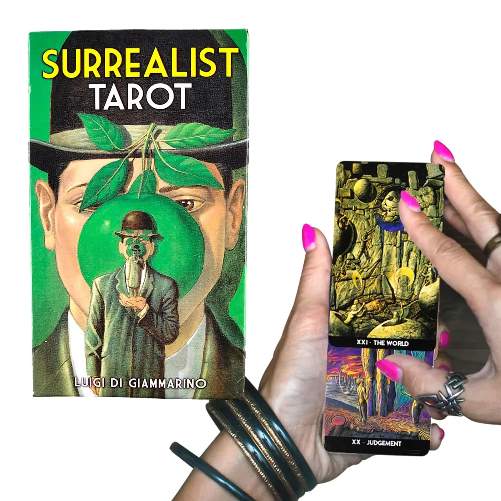 Tarocchi surrealista Giochi di mazzi di tarocchi inglesi Guida in versione inglese Carta oracolo magica per divinazione del destino per uso familiare personale