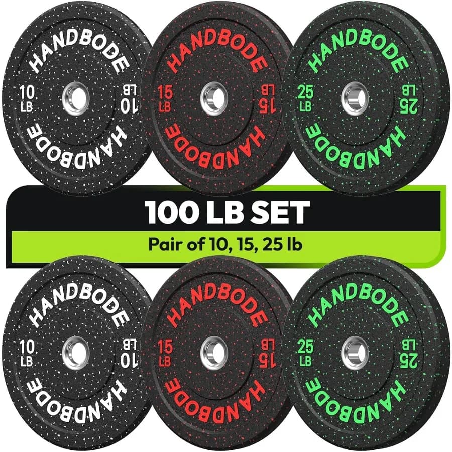 2 inch bumper plates Set of high bounce weight plates Set of weight plates with balance boards of 45/100/160/190/260/300 pounds for home gym color