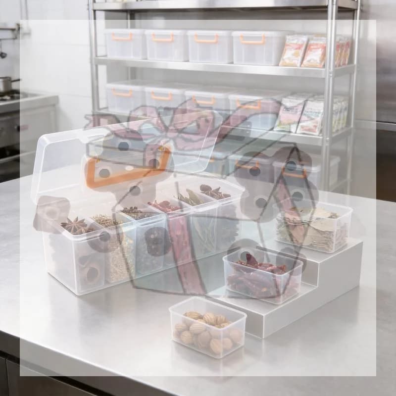 【CC】7-Piece Tool Organizer Set Transparent Storage Box With Dividers-Portable Case For Spices Beads Small Hardware Accessories