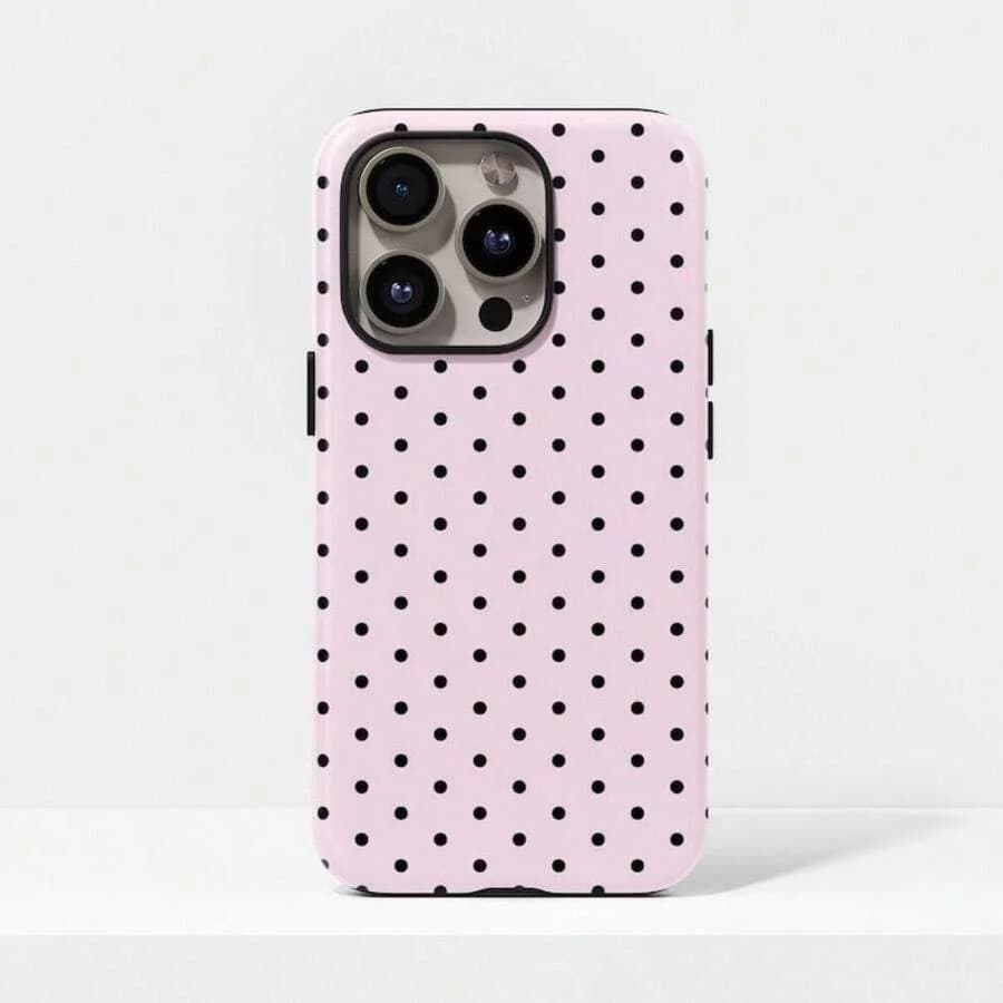 Cute dot-patterned pink magnetic phone case suitable for IPhone 17 16e 16 15 14 13 12 11 Pro Max (two-in-one protective case) Ideal for summer gifts party gifts birthday gifts