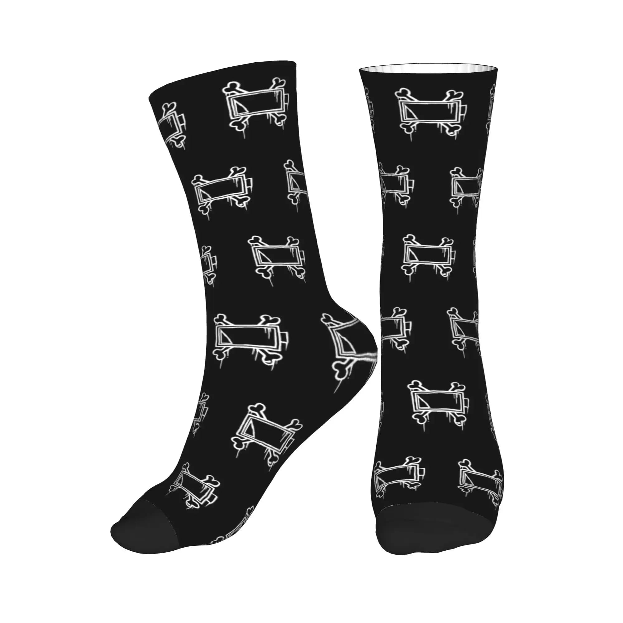 Socks Uzi Doorman Bone Battery Dress for Men and Women, Fashionable Hot Socks Murder Drones Crew