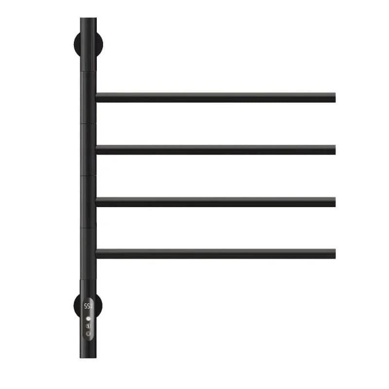 Scaldasalviette elettrico domestico con timer, grigio, per bagno, rotante, riscaldante, con barra portasalviette dorata