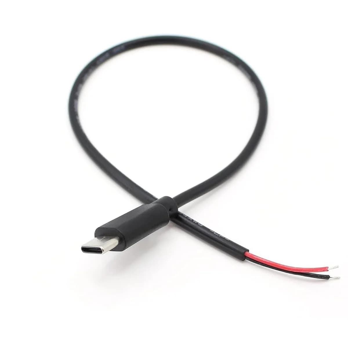 1pc USB-C Maschio a 2 Pin Cavo Pigtail a Filo Nudo 0.3M/1FT 22AWG 5V 3A Cavo di Alimentazione per Riparazione FAI DA TE-NUOVO