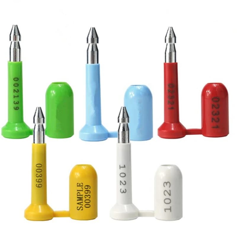 10PCS Antifurto Contenitore Sigillo Blocco Monouso a Forma di Proiettile Sigillo di Piombo Autobloccante Può Essere Logo Personalizzato Fascette per cavi in metallo