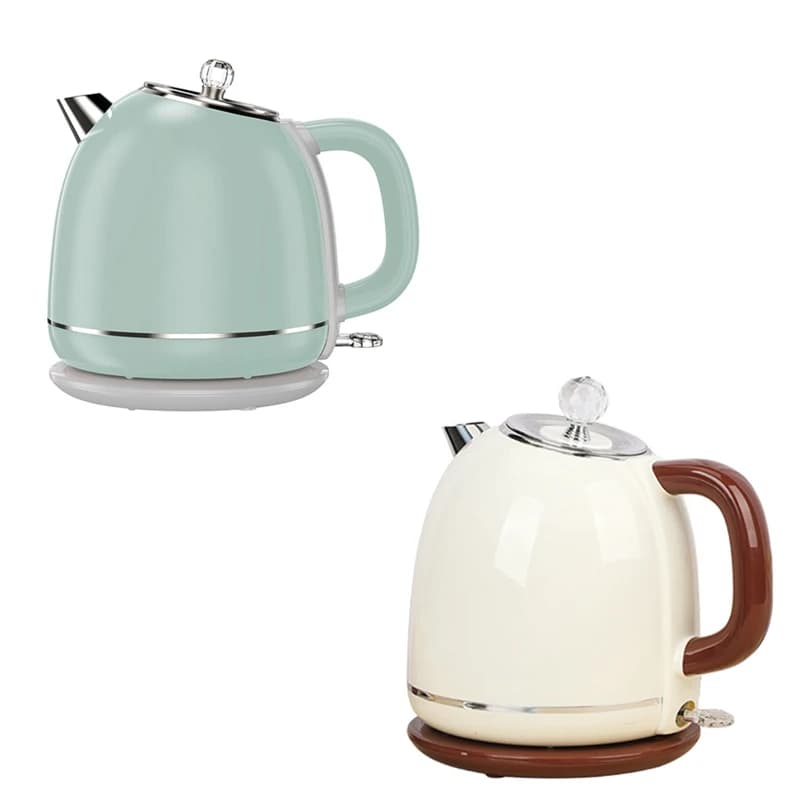 B97A-220V Portable Electric Kettle 1.7L Electric Tea Kettle 304 Stainless Steel Liner Automatic Power-Off Kettle EU Plug