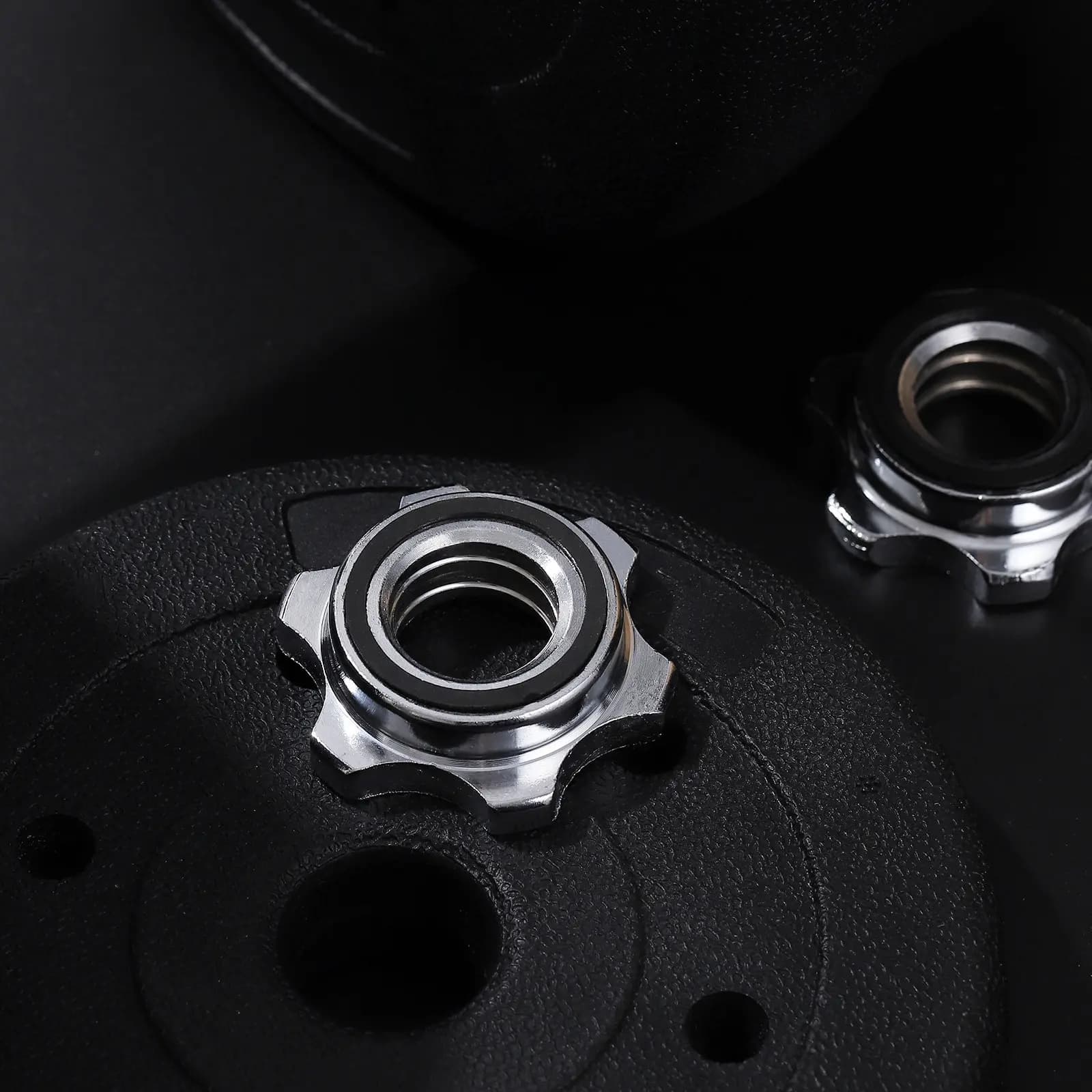 2 Pieces Double Lock Professional for Libra and Manubri, Anti-slip Clamp Resistant for Heavy Plates, Threaded and Polished