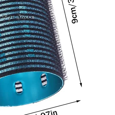 1x Rullo per capelli autoadesivo con anima in alluminio colorato 5*9cm, in nylon puro con chiusura a strappo, autoaderente, per styling e arricciatura termica a caldo per volume