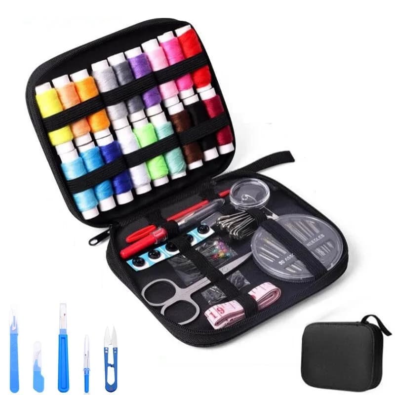 Set da Cucito Portatile da Viaggio 27/67/127/172 Pezzi con Fili, Aghi, Forbici, Metro a Nastro, Bottoni e Borsa Portaoggetti