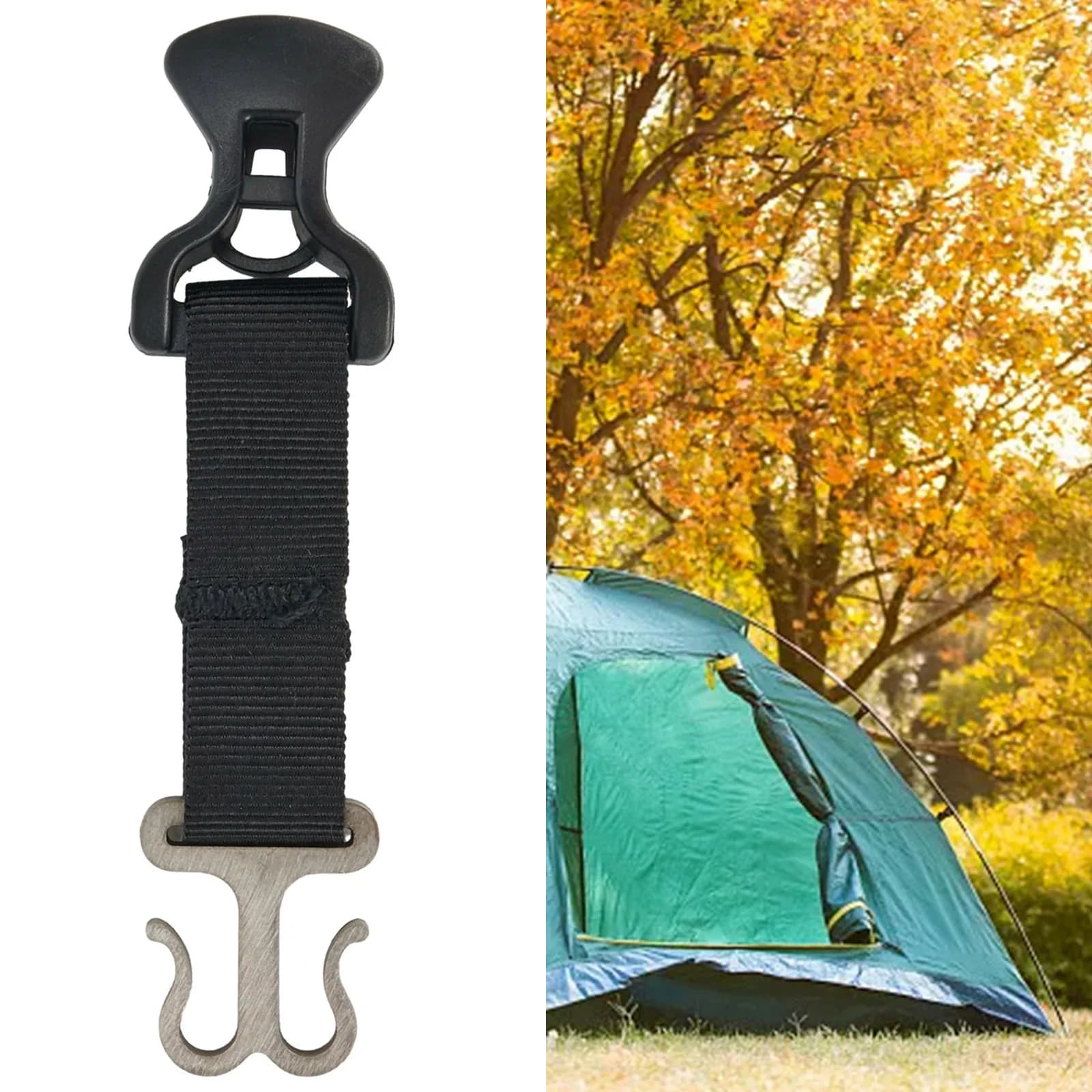Ganci con fibbia Supporto per corda Migliora la tua esperienza di campeggio con questa tenda da campeggio Ganci per tendalino con tenditore per corda con fibbia