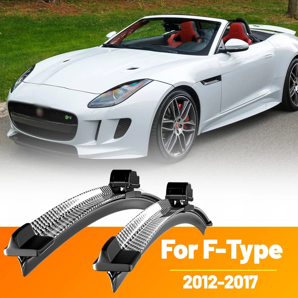 2 Pezzi Spazzole Tergicristallo Anteriori in Fibra di Carbonio per Jaguar F-Type F Type X152 2012-2017 2013 2014 2015 2016
