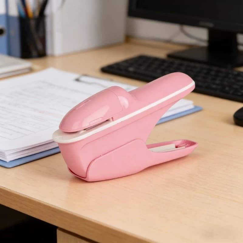 1 pezzo di graffettatrice portatile senza chiodi per rilegatura di documenti, libretti, appunti, forniture per ufficio, casa, scuola e cancelleria