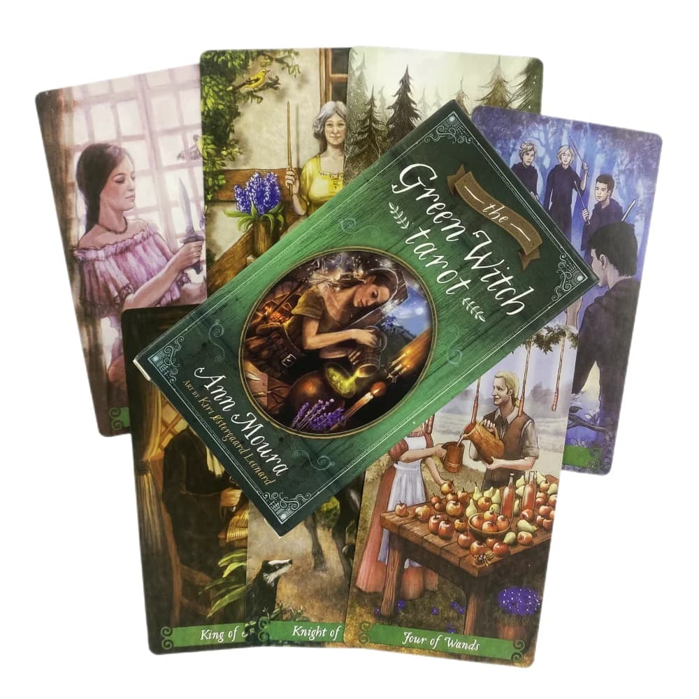 The Green Witch Tarot Cards Gioco Fortune-telling Oracle Divination Visions Edition Creativity Messages Board Deck