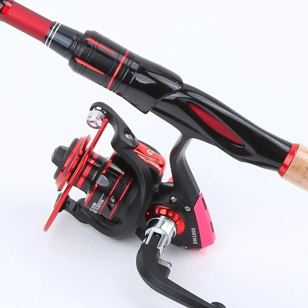 1.8 m ultralight carbon fiber fishing rod and COMBO reel with toolbox and 37 baits for beginners and experienced fishermen