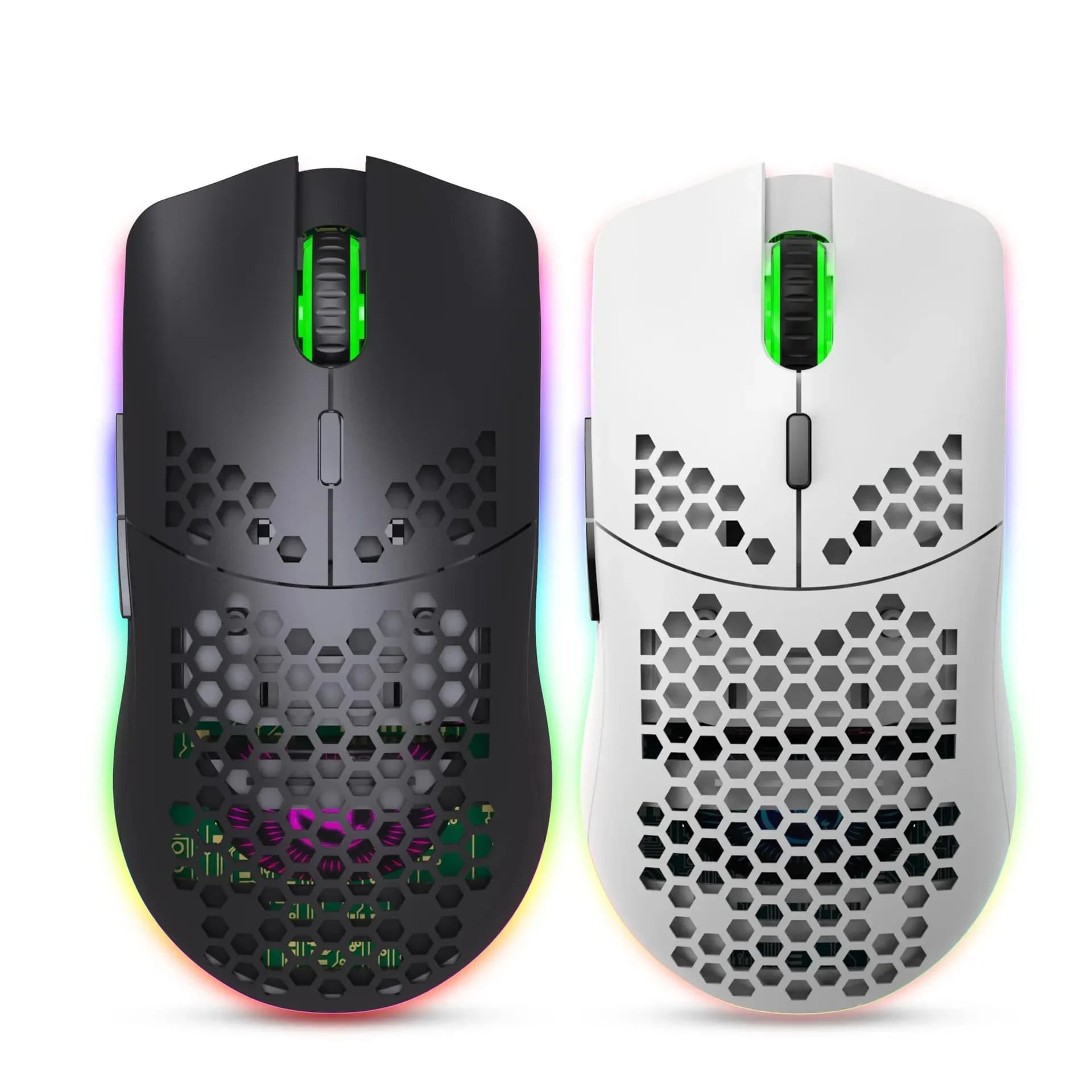 Nuovo T66 ricaricabile USB 2.4G Wireless Mouse da gioco a nido d'ape RGB Lighting Mouse Gamer Mouse per Notebook Desktop PC computer