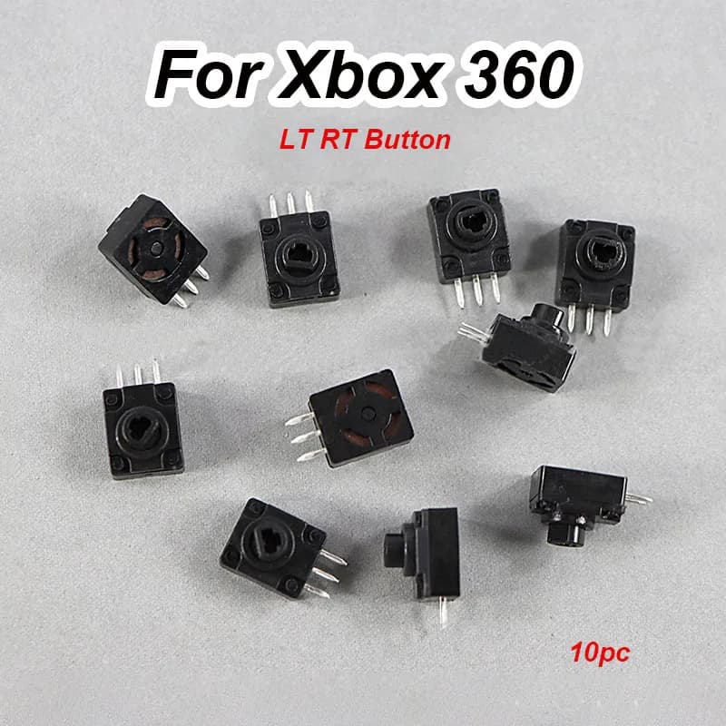 10 Pezzi Pulsanti Grilletto LT RT e Potenziometro per Controller Xbox 360, Ricambi per Riparazione Pulsanti LT RT