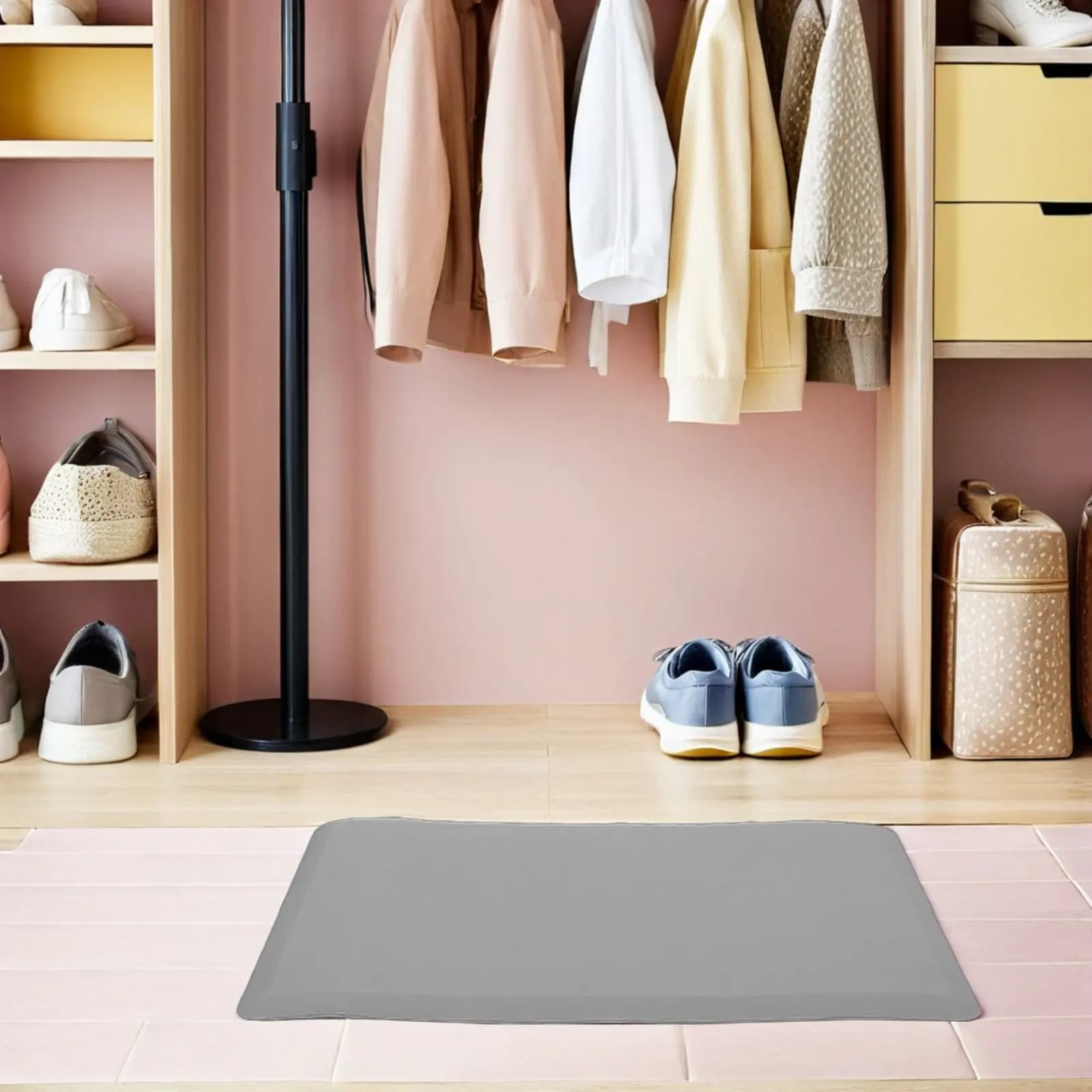 Anti-Fatigue Kitchen Mat Thick Cushioned Ergonomic Standing Desk Mat Non-Slip Waterproof Floor Cushion for Hardwood Floors