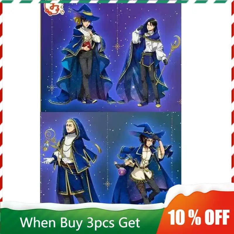 Attacking Giant Starry Sky Magic Ver. Hange Acg Stand Statuetta del Mago Levi su Piatto, Figura di Erwin, Statuetta di Eren in Acrilico