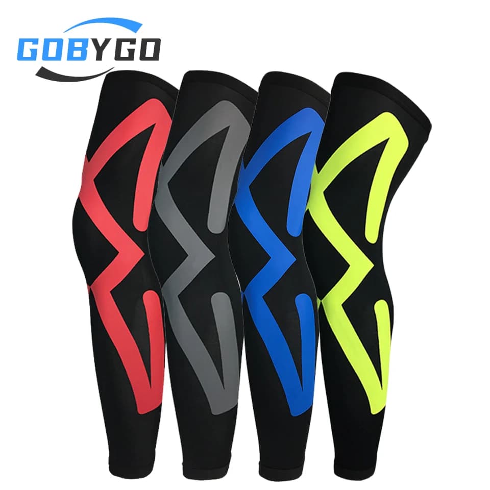 GOBYGO 1 pz uomo donna compressione ciclismo scaldamuscoli MTB Leggings bici da corsa pallacanestro calcio ginocchiere protezione gambe