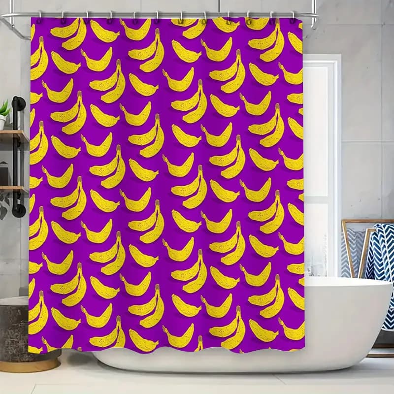 Set di decorazioni impermeabili per tende da doccia per bagno, spiaggia tropicale, onde dell'oceano, paesaggio marino
