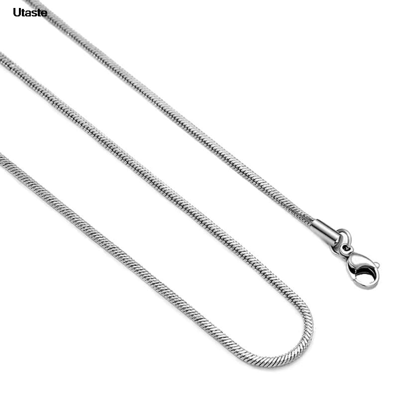 Collana a Catena Serpente in Acciaio Inossidabile per Creazione di Gioielli Fai-da-Te, Ciondoli e Chiusure a Moschettone per Donna