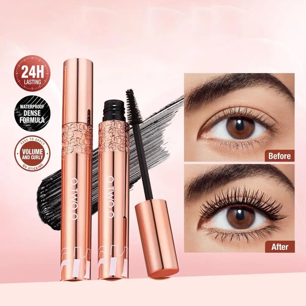 Waterproof Mascara stretches the extension of black eyelashes without drooping elongation volume mascara in silk fiber 5D cosmetics