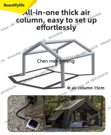 Tenda Gonfiabile Professionale A55 per Esterni, Montaggio Automatico, Impermeabile e Anti-Zanzare, per Campeggio Notturno