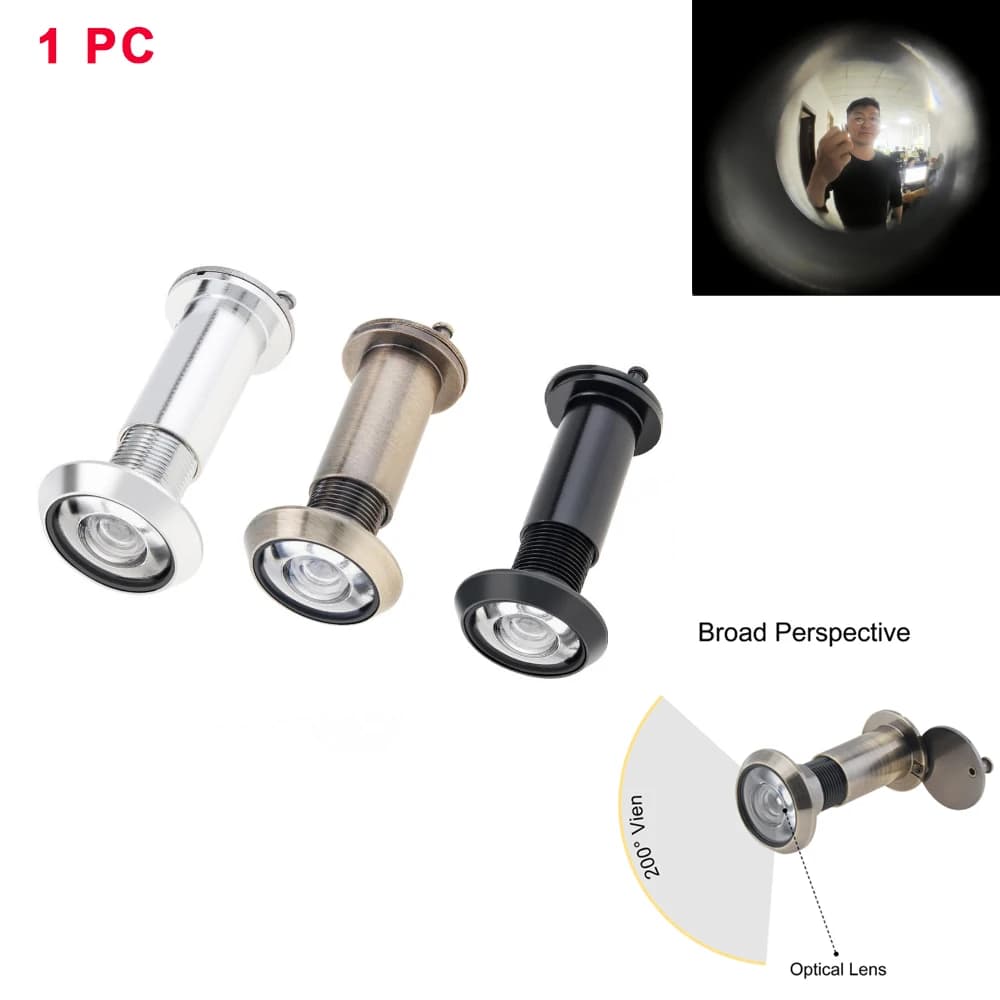 1 PC Spioncino per porta 16mm / 0,63 pollici Set di punte per spioncino da 200 gradi per porte da 1,57 pollici a 2,56 pollici Spessore casa / ufficio