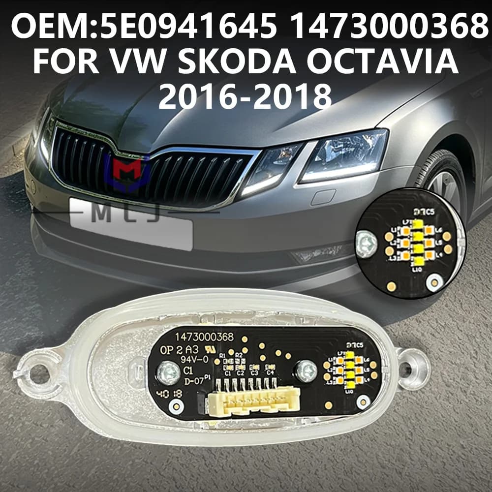 1473000368 LED DRL Control Module Daytime Running Light Unit For Skoda Octavia 2016 2017 2018 Front Headlight Replacement Parts