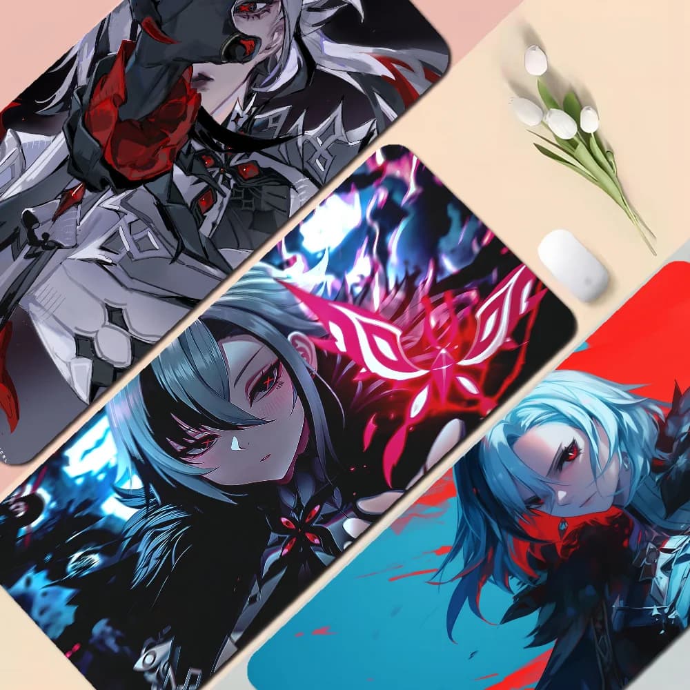 Genshin Impact Arlecchino Mousepad Boy Pad tappetino per mouse da gioco in gomma naturale dimensioni per Gaming World Of Tanks CS GO Zelda