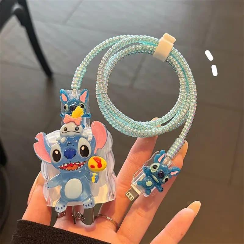 Nuova Custodia Protettiva Anime per Cavo Dati iPhone 18W 20W, Custodia Protettiva Trasparente Morbida per Caricabatterie iPhone 15 16 17