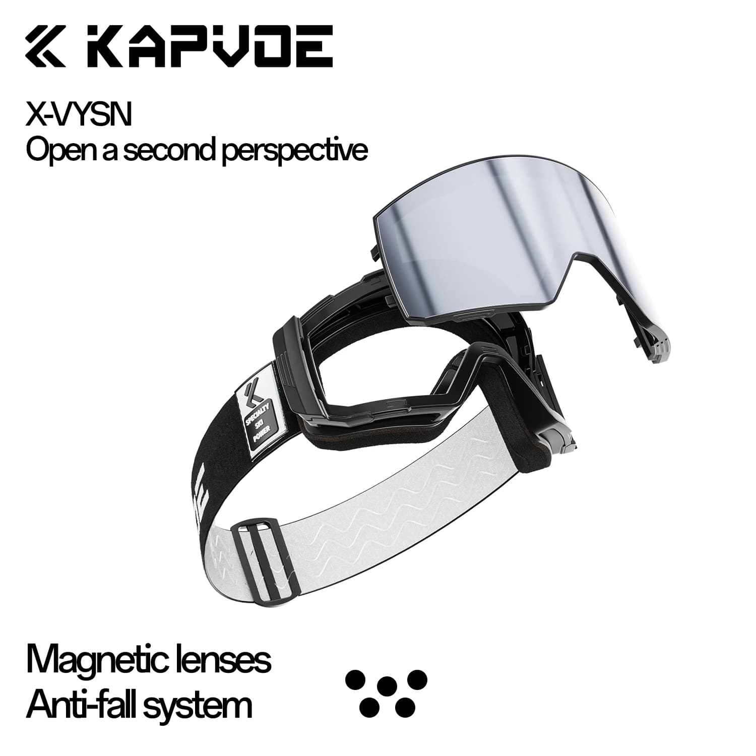 Occhiali da Sci Fotocromatici Kapvoe con Lenti Magnetiche Antiappannamento, Protezione UV400, Occhiali da Neve per Uomo e Donna, Occhiali Sportivi