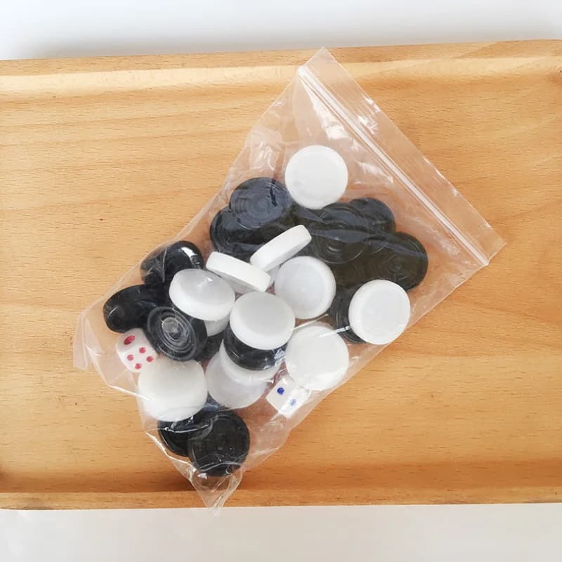 Set di scacchi in plastica A doppia faccia, accessori per giochi, pezzi di scacchi, un Set