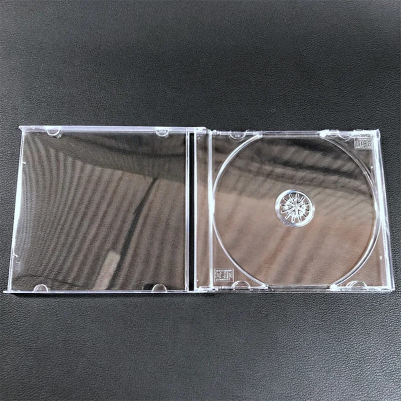 Custodia per disco monopezzo in plastica trasparente Custodia per CD CD addensata Scatola per dischi DVD Scatola per organizer per riporre custodie per album