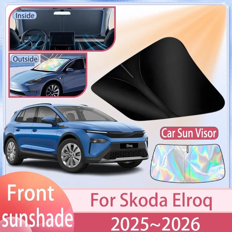 Auto Parasole Per Skoda Elroq 2025 2026 Parabrezza Anteriore Visiera Parasole Copertura Anti UV Protezione Accessori