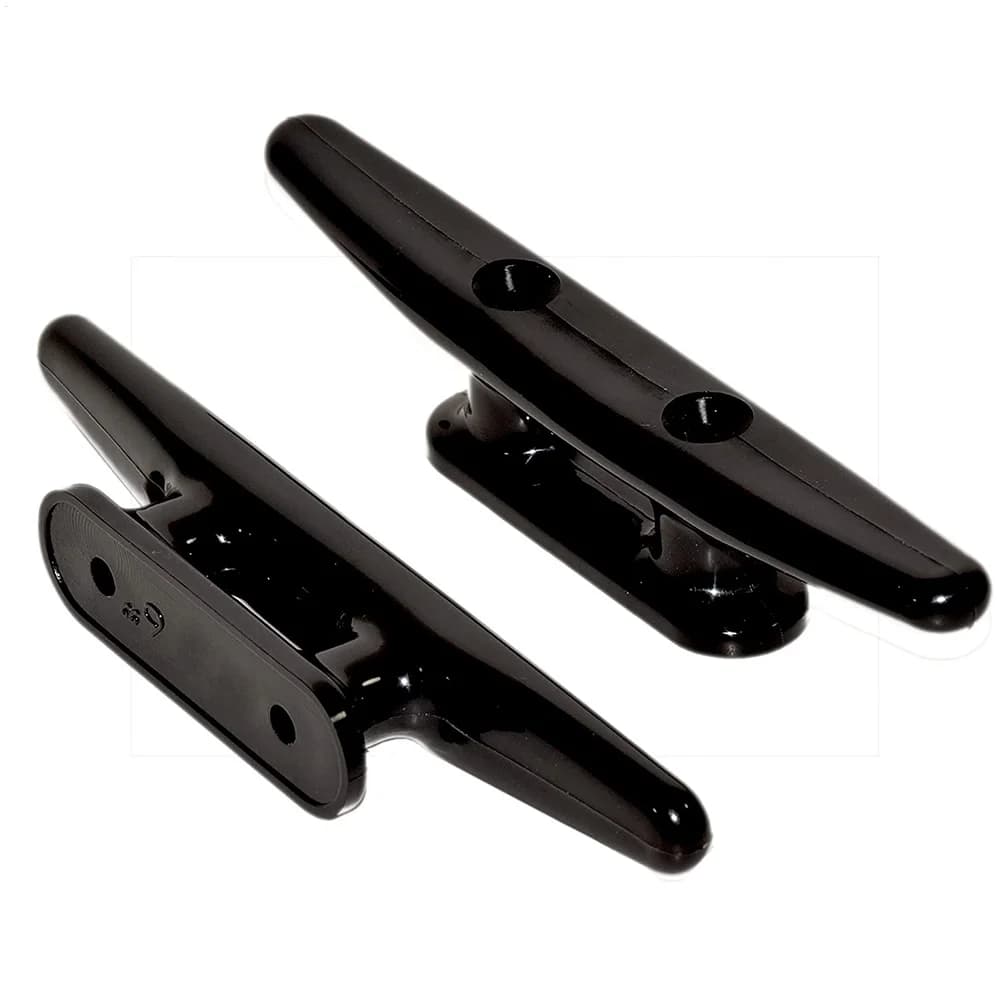 Confezione da 2 tacchette per barche in nylon nero da 6 pollici - tacchette per corda, kayak, tacchette per banchina per barche - perfette per la marina, il ponte, la decorazione nautica