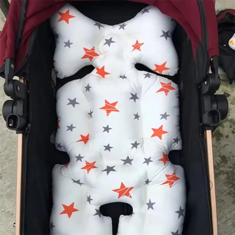 Cuscinetto universale in cotone per passeggino, quattro stagioni, semplice motivo a stelle, tappetino per sedile passeggino, accessori per passeggino.