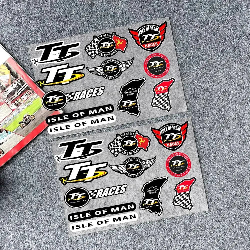 Moto I-Isles Of Man TT Moto Adesivo Auto Body Paraurti Finestre Moto Laptop Pareti Decalcomania in vinile Accessori per tuning auto