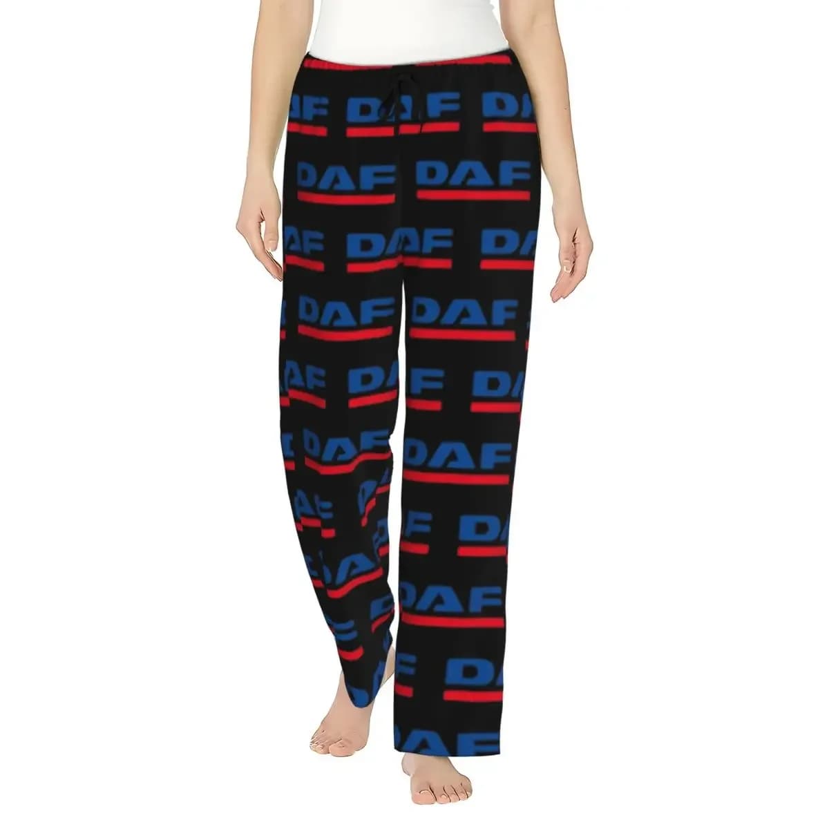 Custom DAF Logo Women Pajama Pants Lounge Sleep Sleepwear Bottoms with Pockets