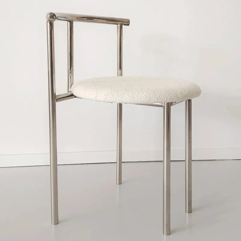 Sedie da Pranzo Classiche ed Estetiche con Gambe in Metallo, Sgabelli da Bar di Lusso, Sedie da Pranzo di Design, Eleganti Chaise Longue, Arredamento per Cucina