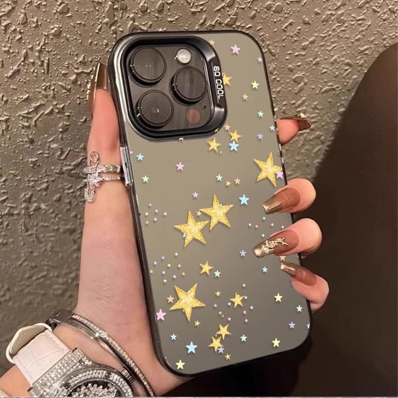 Custodia Rigida Opaca con Motivo a Stelle Colorate per Xiaomi Redmi Note 14 13 12 11 10 9 8 Pro Plus 14S 12S 11S 10S 9S Redmi 14C 14R 13C 12C 11A