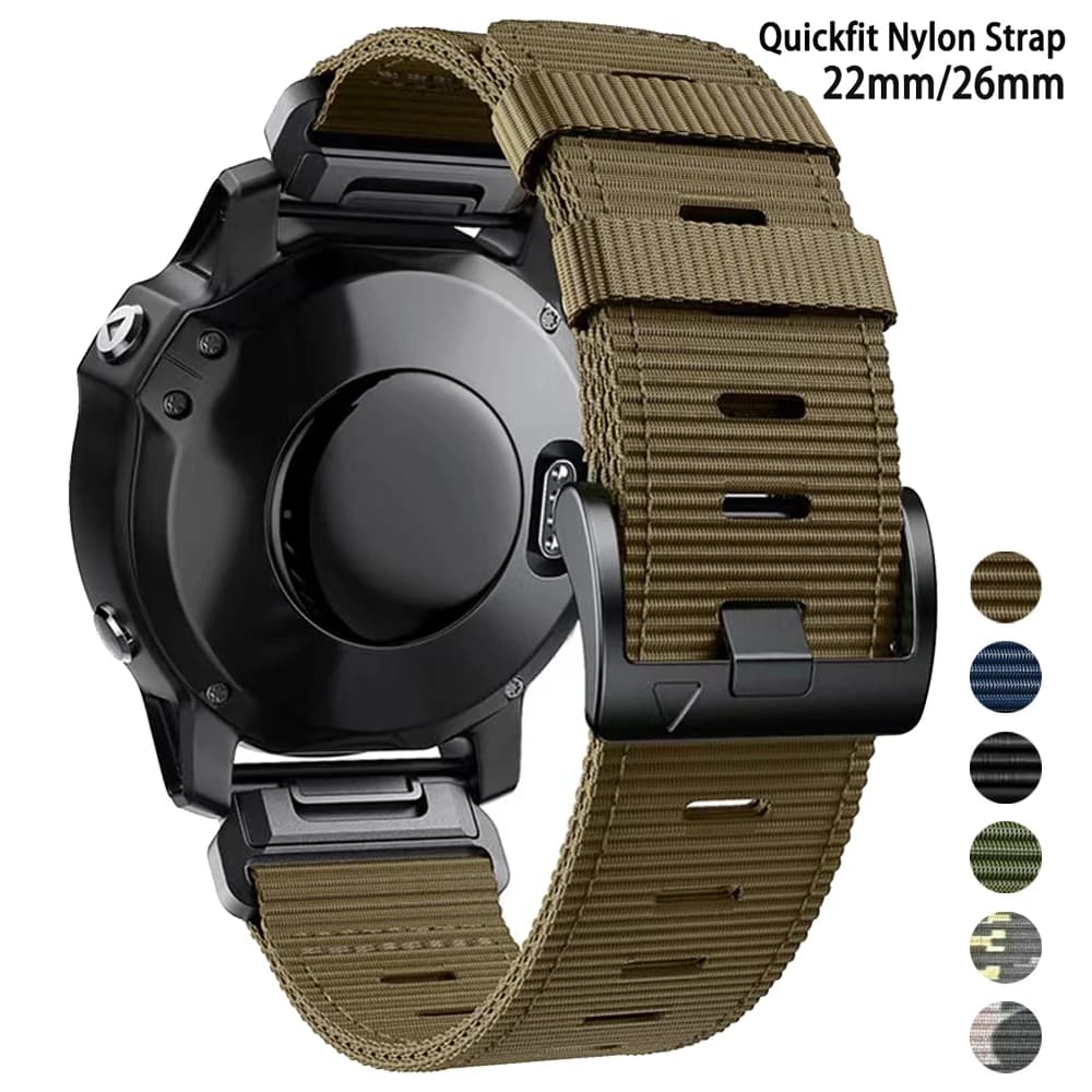 22mm 26mm Nylon Braided Strap For Garmin Forerunner 970 965 955 Solar/Instinct 2X 3 50mm 45mm/Approach S62 S60 Sports Watch Band