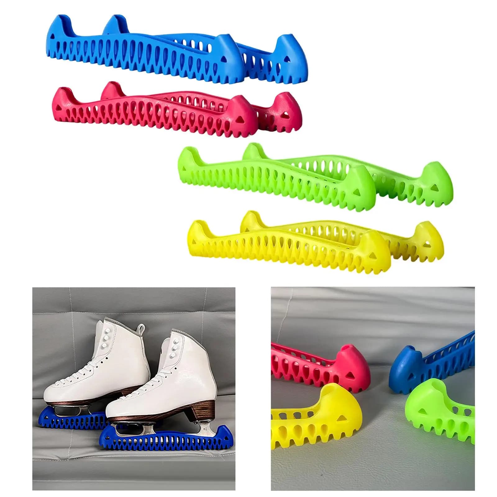 2 Pezzi Copri Pattini da Ghiaccio, Protezione Regolabile, Accessorio Regalo per Pattinaggio Artistico, Hockey, Sport, Adolescenti e Adulti
