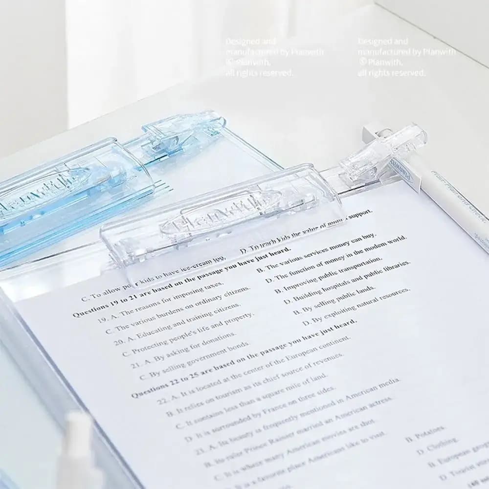 Korean Ice Writing Clipboard Durable Arcylic Paper Organizer Stationary Transparent File Folder Memo