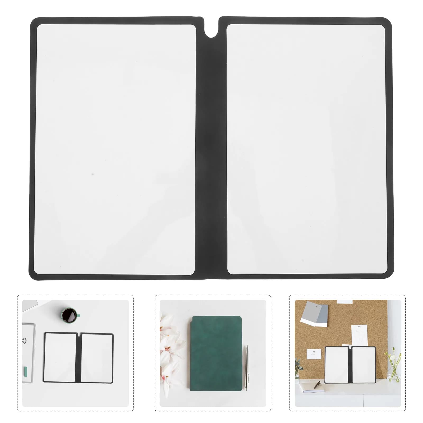 Quaderno portatile A5 con lavagna cancellabile e scrivibile, piccolo planner da tavolo, tappetino da scrivania per ufficio, cancellabile a secco, riutilizzabile per appunti