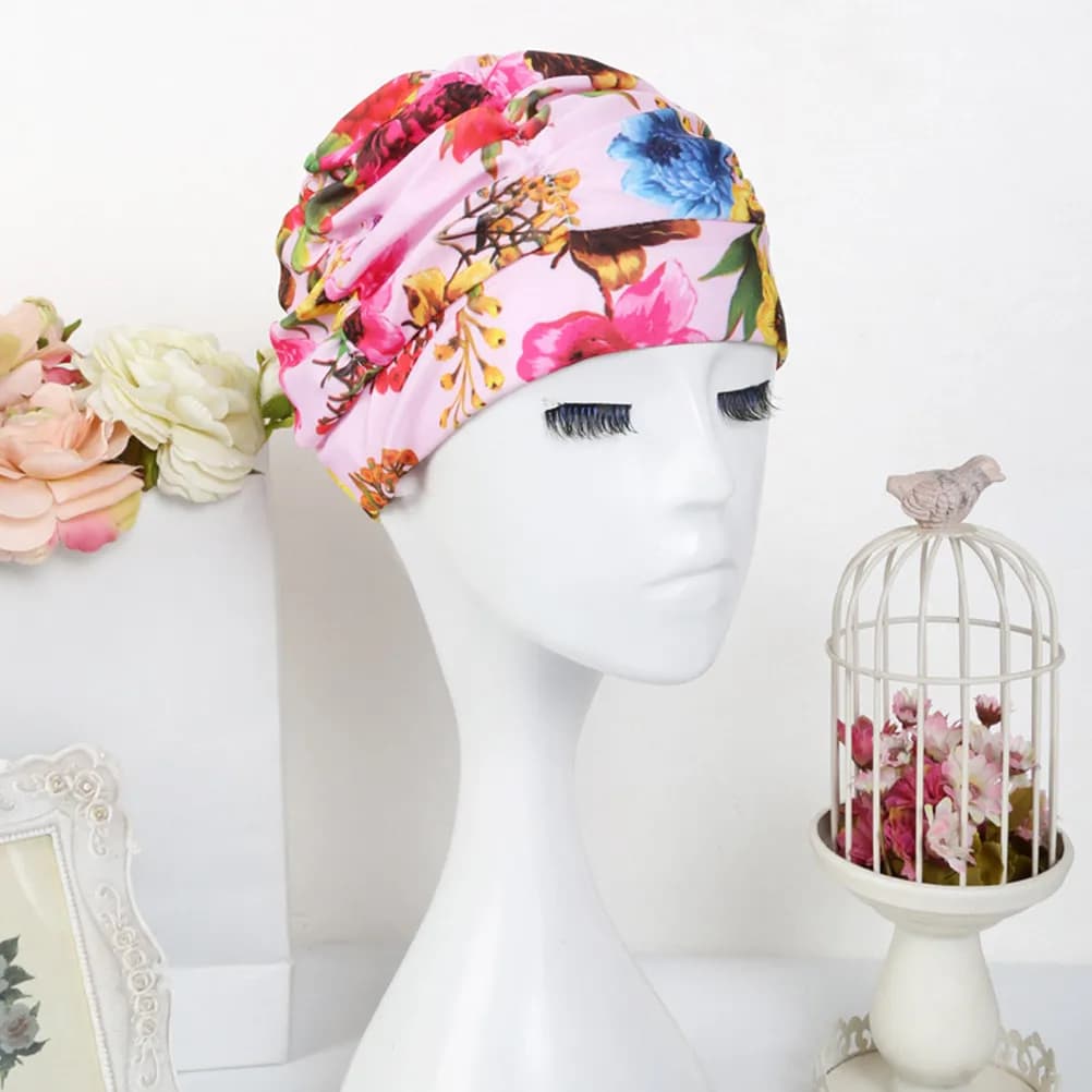 2 Cappelli da Nuoto con Protezione per le Orecchie, Berretti da Bagno per Donne, Cappello da Nuoto Impermeabile