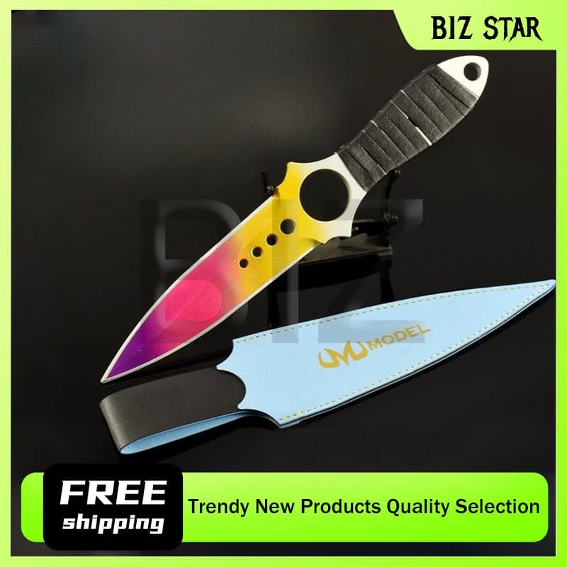 26 cm/10.23 GO Gioco Scheletro Periferico Coltello Sfumatura di Colore Modello di Arma Con Copertura In Pelle Artigianato In Metallo Ornamenti Ragazzo Giocattoli Regalo
